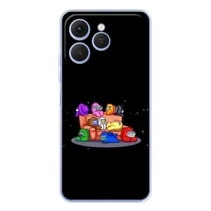 Чехол Амонг Ас для Tecno Spark 40 (AlphaPrint) (Амонг-ас)