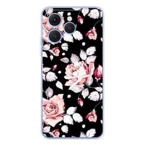 Чехлы с Цветами для Tecno Spark 40 (VPrint) (Цветочки на черном)
