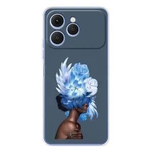 Чехлы (ART) Цветы на Tecno Spark 40 (VPrint) (Цветы на голове)