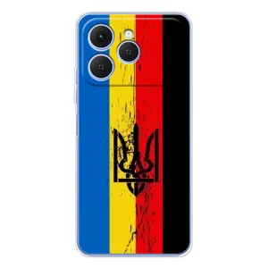 Украинские Чехлы для Tecno Spark 40 с картинкой УПА (AlphaPrint) (Прапор УПА)