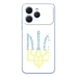 Чохли для Tecno Spark 40 Укр. Символіка (AlphaPrint) (Герб з букв)