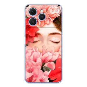 Чехлы (ART) Цветы на Tecno Spark 40 (VPrint) (Глаза в цветах)