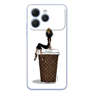 Чохли Луі Вітон для Tecno Spark 40 (AlphaPrint - LOUIS VUITTON) (кава LOUIS VUITTON)