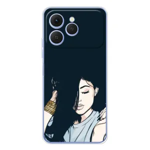 Чохол з принтом «Гарна дівчина» для TECNO Spark 40
