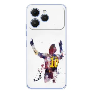 Чехлы Месси для Tecno Spark 40 (AlphaPrint) (Messi Barca)