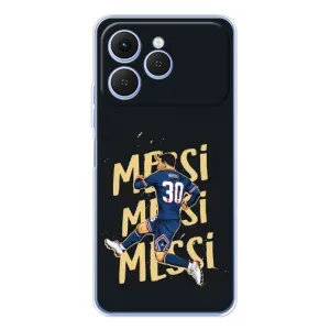 Чехлы для Tecno Spark 40 (Leo чемпион) (AlphaPrint) (Messi ПСЖ)