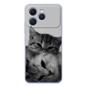 Чохол з принтом «Пара котів» для TECNO Spark 40