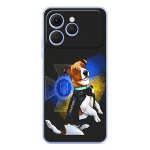Чохли з картинкою собаки Патрон для Tecno Spark 40 (AlphaPrint) (Патрон собачка)