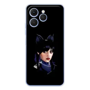 Чохли Венсдей на Tecno Spark 40 Уенсдей (AlphaPrint) (серйозна Венздей)