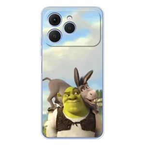 Чохол з мультфільмом Шрек на Tecno Spark 40 (Шрек та Осел)