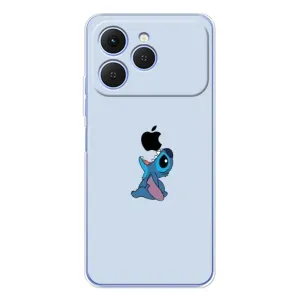 Чохол з принтом Стіч на TECNO Spark 40 (Stitch apple)