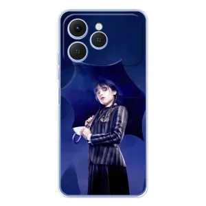 Чохли Венсдей на Tecno Spark 40 Уенсдей (AlphaPrint) (Венздей з парасолькою)