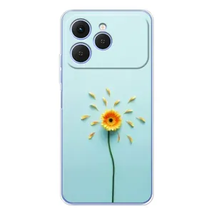 Чехлы с Цветами для Tecno Spark 40 (VPrint) (Желтый цветок)