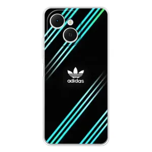Чехлы Адидас для TECNO Spark 40C (AlphaPrint) (Адидас с полосами)