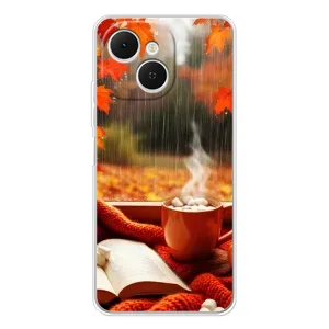 Чехол с принтом «Кофе и дождь» для TECNO Spark 40C