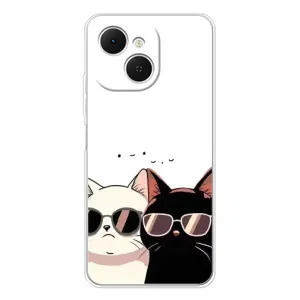 Чохол з принтом «Коти в окулярах» для TECNO Spark 40C