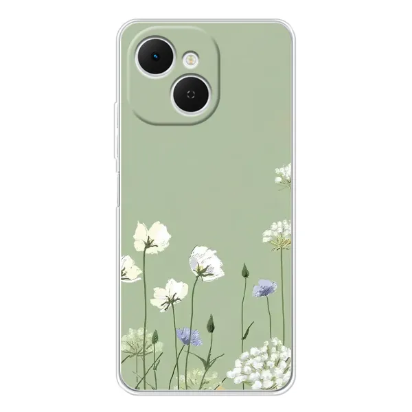Чохол з принтом «Квіти на зеленому» для TECNO Spark 40C