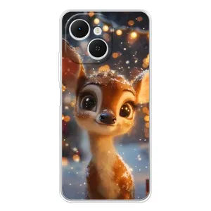 Чехол с принтом «Олененок среди гирлянд» для TECNO Spark 40C