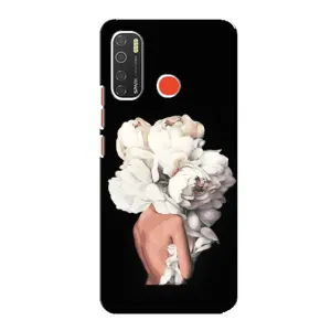 Чехлы (ART) Цветы на TECNO Spark 5 Pro (VPrint) (Білі квіти)
