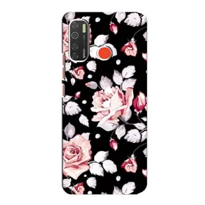 Чехлы с Цветами для TECNO Spark 5 Pro (VPrint) (Цветочки на черном)