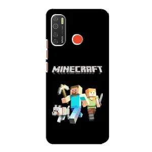 Чохол Майнкрафт на TECNO Spark 5 Pro (AlphaPrint) Minecraft (герої Minecraft)