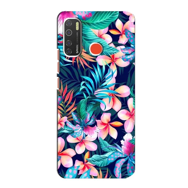 Чехол с принтом «Красочные цветы» для TECNO Spark 5 Pro