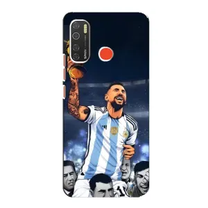 Чохли для TECNO Spark 5 Pro (Leo чемпіон) (AlphaPrint) (Мессі з кубком)