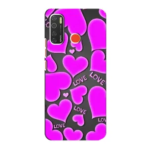 Чехлы для любимой на Техно Спарк 5 Про (VPrint) (Pink hearts)