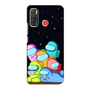 Чохли Амонг Ас для TECNO Spark 5 Pro (AlphaPrint) (Скіни в космосі)