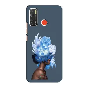 Чехлы (ART) Цветы на TECNO Spark 5 (VPrint) (Квіти на голові)