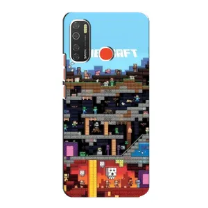 Чохол Майнкрафт на TECNO Spark 5 (AlphaPrint) Minecraft (фон Minecraft)