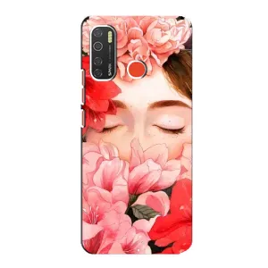 Чехлы (ART) Цветы на TECNO Spark 5 (VPrint) (Очі в квітах)