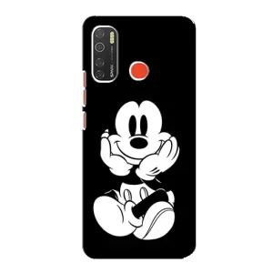 Міккі Маус чохол для TECNO Spark 5 (AlphaPrint - Мультяшні) (Маус на чорному)