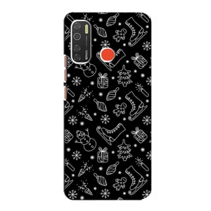Новорічні, Святкові Чохли для TECNO Spark 5 - 2024 год (Новорічний фон)