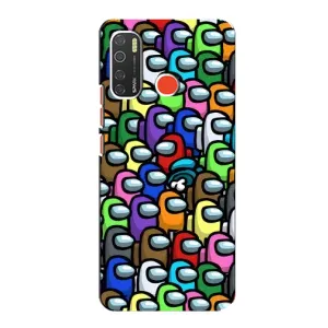 Чохли Амонг Ас для TECNO Spark 5 (AlphaPrint) (Убитий)