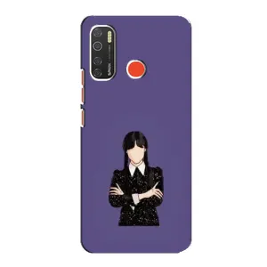 Чохли Венсдей на TECNO Spark 5 Уенсдей (AlphaPrint) (Венздей у чорному)