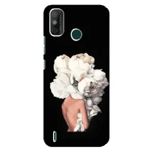 Чехлы (ART) Цветы на TECNO Spark 6 GO (KE5) (VPrint) (Білі квіти)