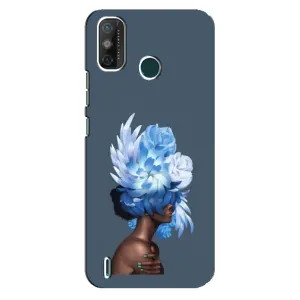 Чехлы (ART) Цветы на TECNO Spark 6 GO (KE5) (VPrint) (Квіти на голові)
