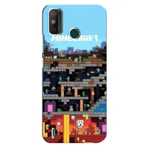Чохол Майнкрафт на TECNO Spark 6 GO (KE5) (AlphaPrint) Minecraft (фон Minecraft)