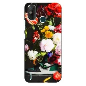Брендновые Чехлы для TECNO Spark 6 GO (KE5) - (PREMIUMPrint) (Nike цветы)
