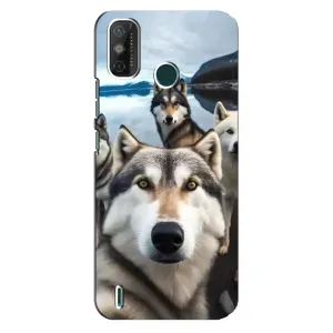 Чохол з Хаскі TECNO Spark 6 GO (KE5) - (AlphaPrint) (Селфі Хаскі)