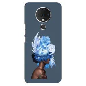 Чехлы (ART) Цветы на TECNO Spark 6 (VPrint) (Квіти на голові)