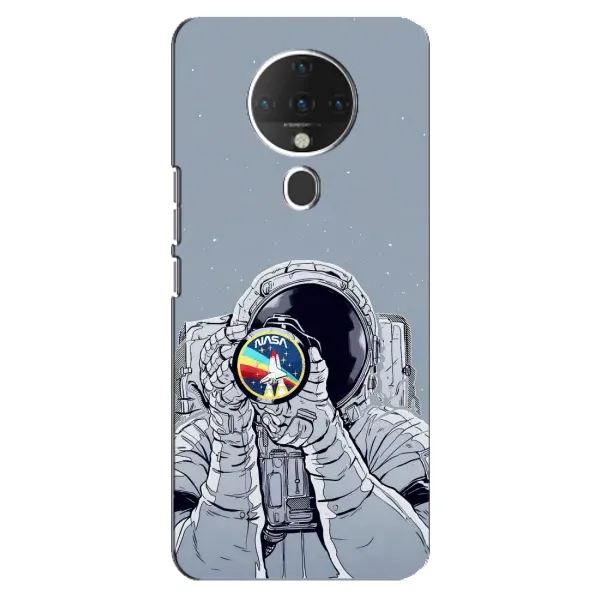 Чохол з принтом «Космонавт фото» для TECNO Spark 6