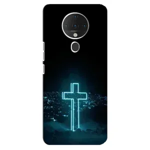 Християнські Чохли для TECNO Spark 6 (AlphaPrint) (Хрест і місто)