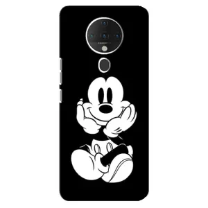 Міккі Маус чохол для TECNO Spark 6 (AlphaPrint - Мультяшні) (Маус на чорному)