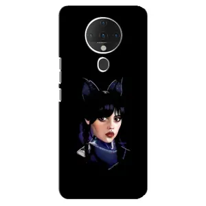 Чехлы Венсдей на TECNO Spark 6 Уэнсдей (AlphaPrint) (серьезная Уэнздей)