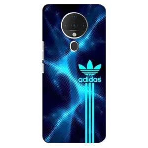 Чохли Адидас для TECNO Spark 6 (AlphaPrint) (Синій Адідас)