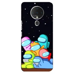 Чохли Амонг Ас для TECNO Spark 6 (AlphaPrint) (Скіни в космосі)