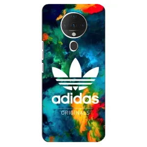 Чохли Адидас для TECNO Spark 6 (AlphaPrint) (Яскравий Адідас)