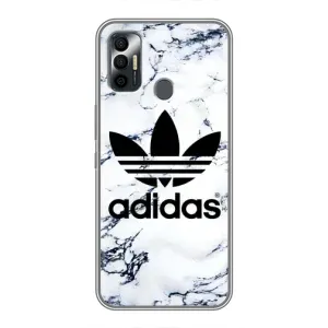 Чехлы Адидас для TECNO Spark 7 (KF6n) (AlphaPrint) (Адидас на мраморе)